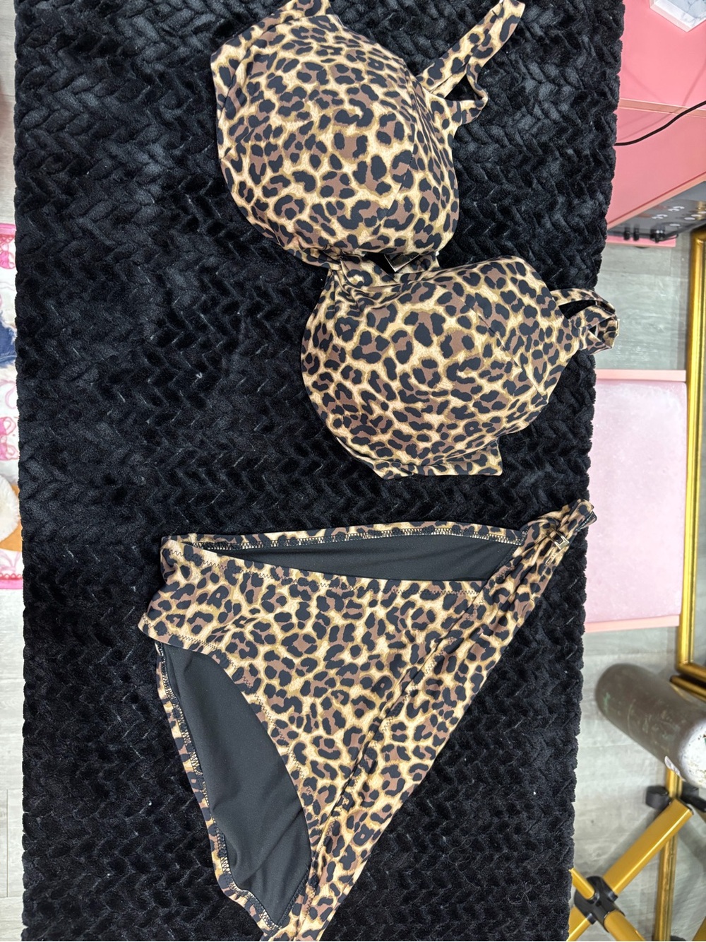Victoria's Secret Leopard Print Bikini - Tan and Black
